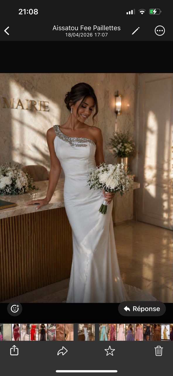 Robe longue Rengin - Ivoire