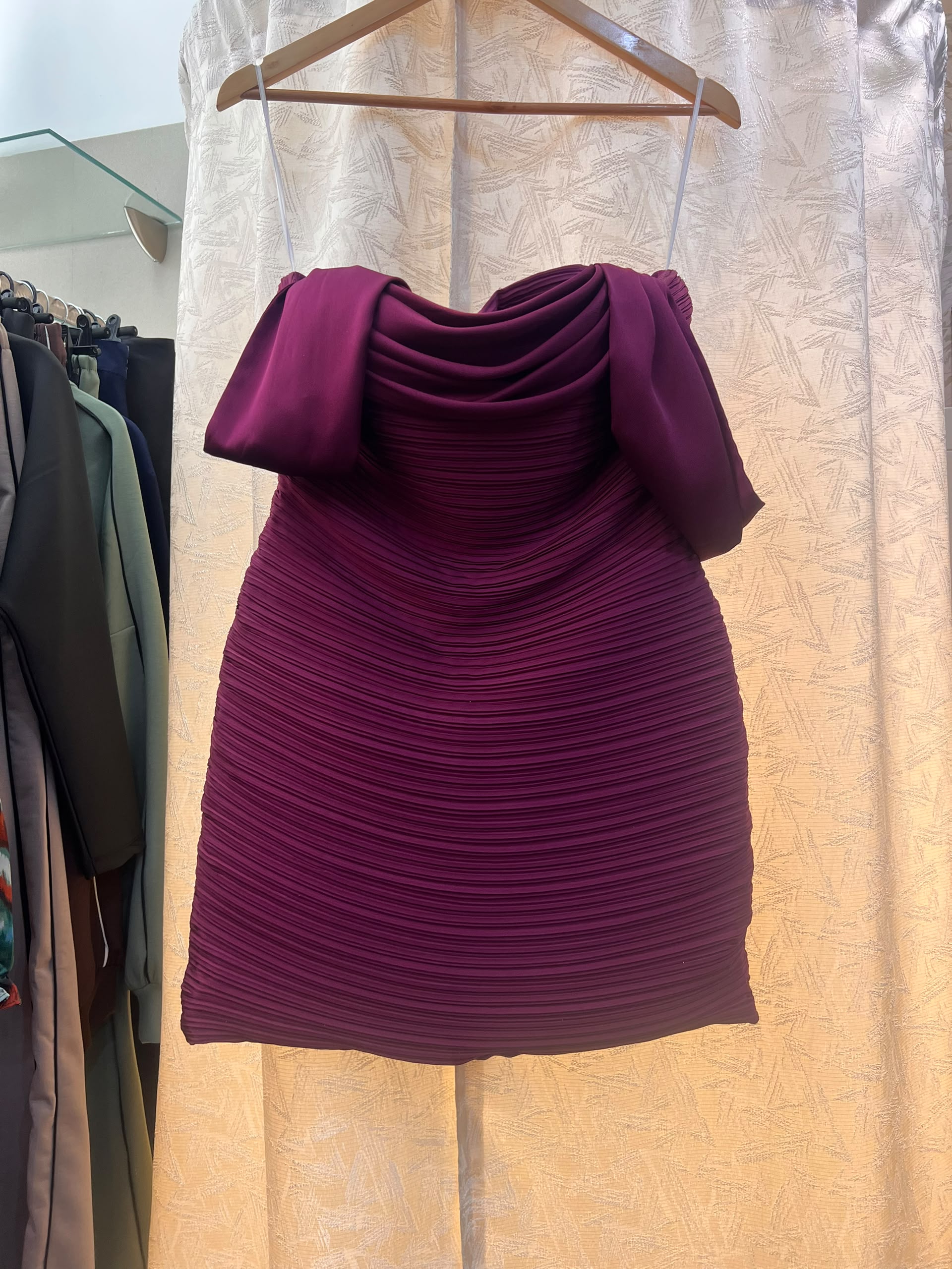 Robe courte Carmen - Prune