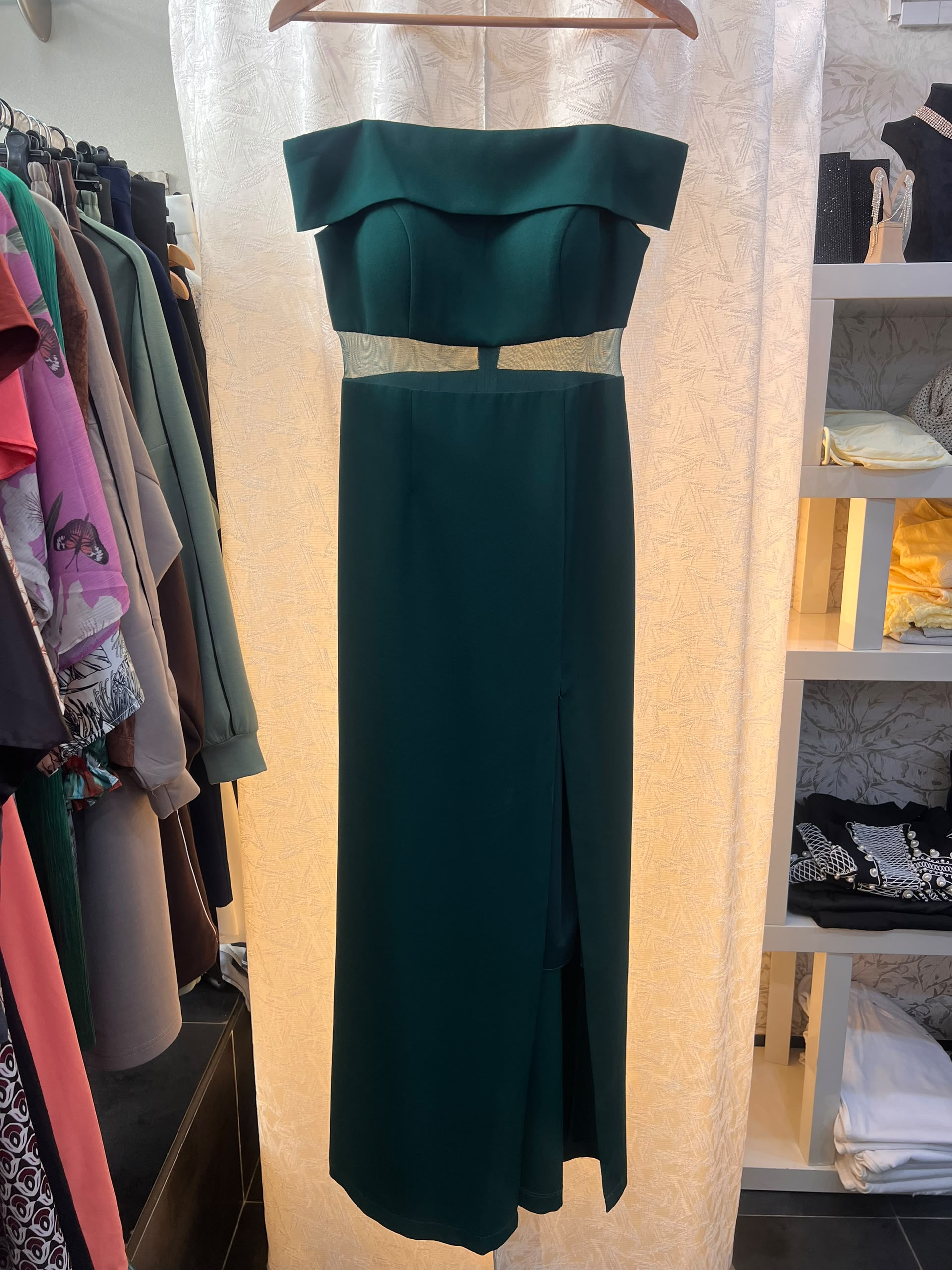 Robe longue Escoll - Verte bouteille