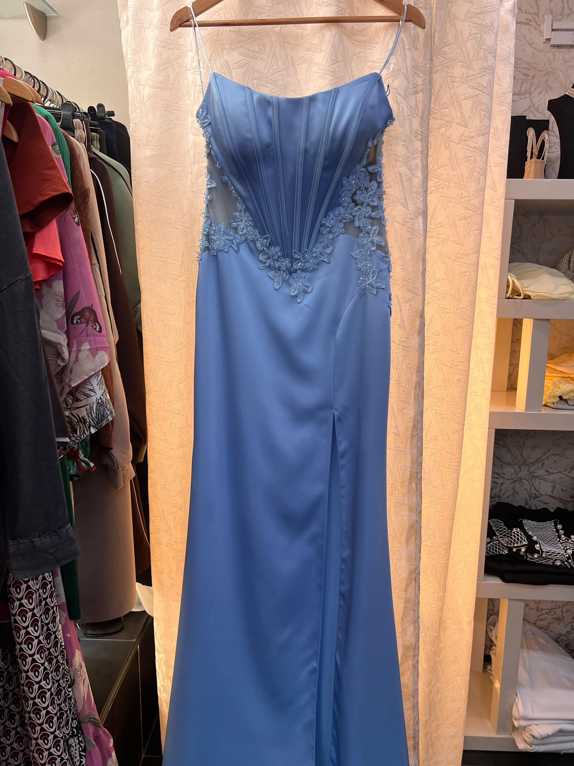 Robe longue Lion - Bleu ciel